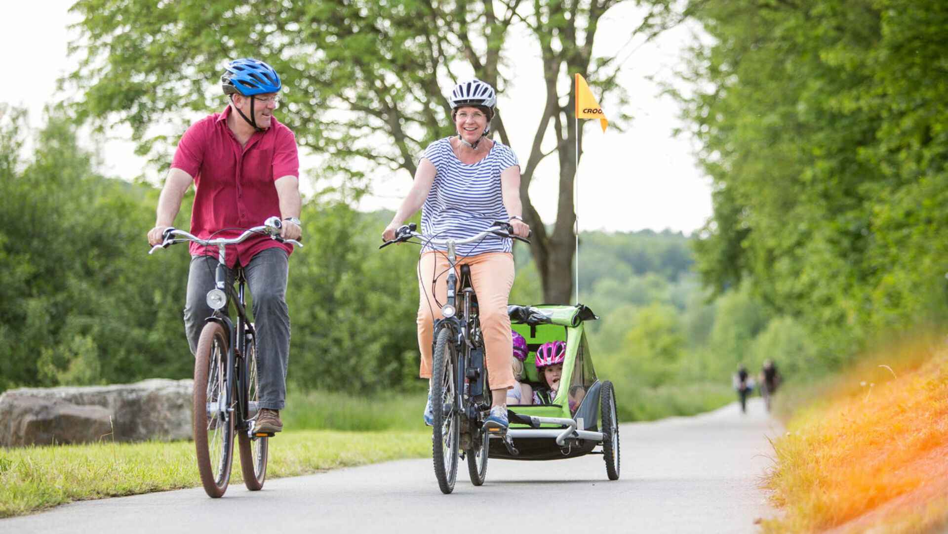 Familienausflug mit dem Fahrrad im Sauerland